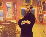 llya Yefimovich Repin Portrait of Pavel Mikhailovich Tretyakov oil on canvas